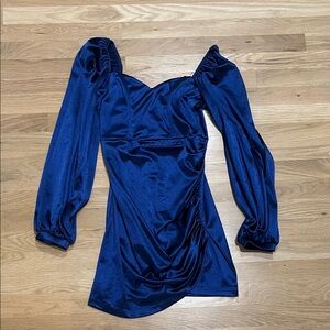 Windsor Royal Blue Mini Dress with Long Sleeves